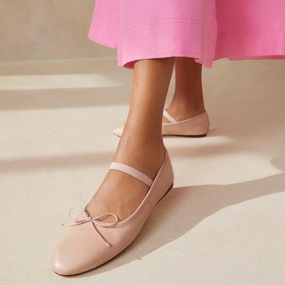 NWOT Loeffler Randall Leonie Lambskin Pink Ballet Flats